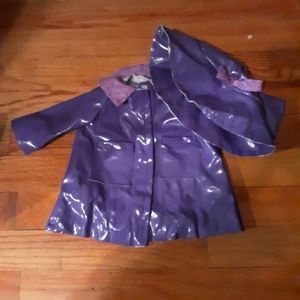purple rain coat and hat american girl doll